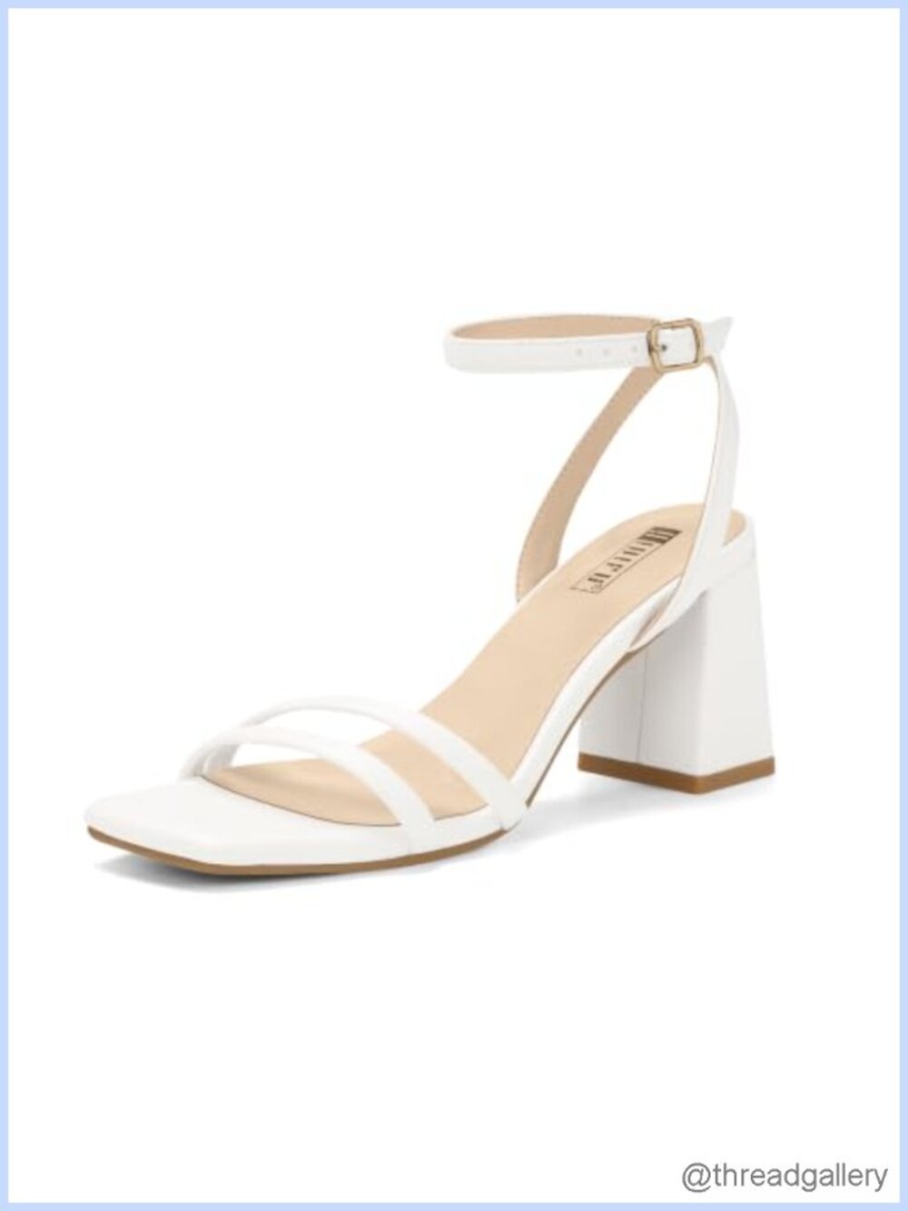 Womens Strappy Low Chunky Block Heeled Sandals Square Open Toe Slingback